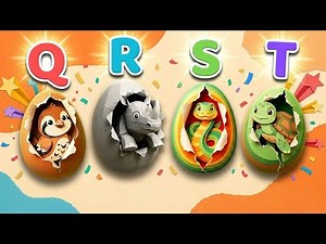 ABC Animal Surprise Eggs Sounds Song 🥚🐾 Cat Breaks Egg | Learn ABC Animals & Sounds for Kids 🎶