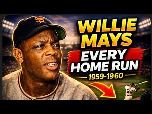 Willie Mays EVERY Home Run (1959–1960) 🔥 In Color w/ Real Audio