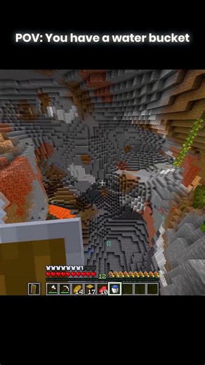 POV: You have a water bucket 💀#minecraft