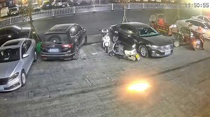 Boy setting off fireworks triggers manhole explosion, sending cover flying into air