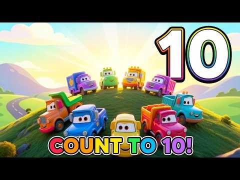 10 Little Trucks Song 🚚 | Counting 1–10 for Kids | Trucks for Kids | Kids Songs & Nursery Rhymes