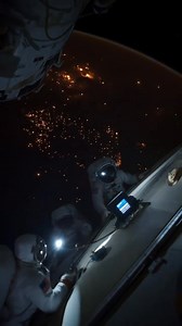 Cinematic spacewalk visuals created with AI ✨ Inspired by real astronaut procedures and orbital views.Footage — just imagination meeting science. #AIGenerated #SpaceArt #InspiredByScience | Astrovibe