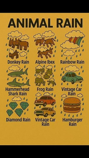 Unbelievable Animal Rain Caught on Camera! 🐴🐸 | Weird Short Video