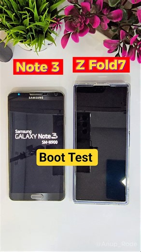 Samsung Z Fold 7 Vs Note 3 Boot Test #samsung #shorts #youtubeshorts