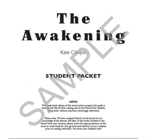 The Awakening Novel Units® Student Packet Novel Study