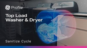 GE Profile Top Load Washer & Dryer with Sanitize Cycle