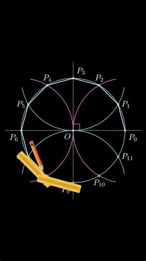 How to Draw a Regular 12-Sided Polygon? #manim #geometry #mathanimation #python #dodecagon #12-gon