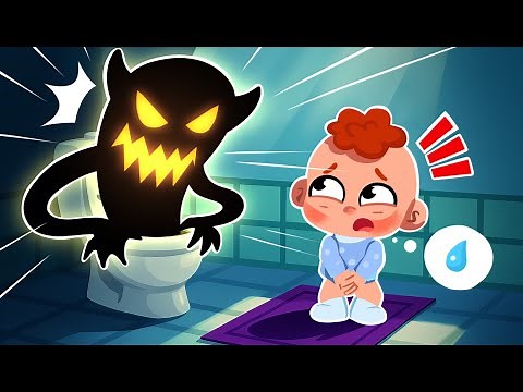 Monster In The Toilet Song 🚽😈😱 | Funny Toilet Song for Kids | Comy Zomy