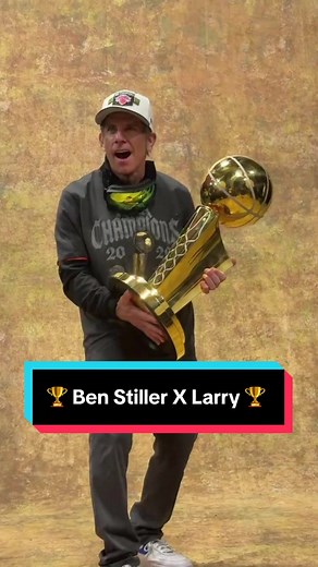 Ben Stiller Poses with the Larry O’Brien Trophy | Knicks Moment
