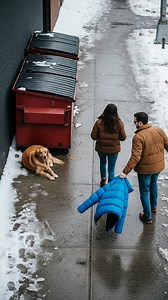 A Loyal Dog Saving His Elderly Grandfather from the Freezing Cold with a Coat | Blue-X Universe