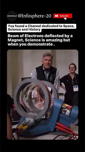Beam of Electrons Deflected by a Magnet ⚡ #shorts #science #mindblown