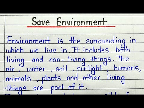 Save environment essay in english for students