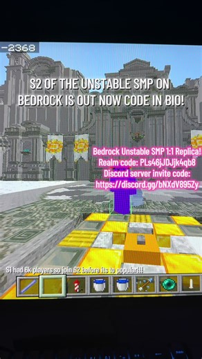 Minecraft Bedrock Unstable SMP 1:1 Replica!