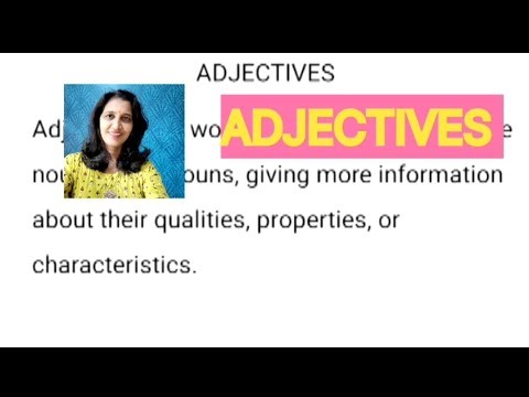 English Grammar classes. Adjectives easy explanation