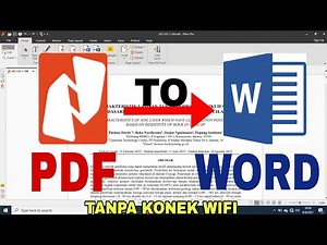 Cara konvert/merubah file PDF ke Word menggunakan Nitro Pro