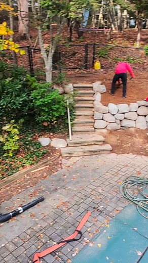 4 comments | Wrapping up a boulder retaining wall for our client!  Boulder walls offer a natural, rugged look while keeping slopes secure and stable. You’ll also see our crew installing drainage gravel behind the wall — a key step to ensure proper water flow and long-lasting performance. #landscapedesign #DesignDetails #longislandnewyork #GoldbergAndRodler#landscapetransformation #believeintomorrow | Goldberg & Rodler, Inc. | Facebook