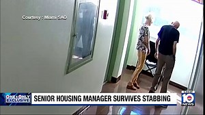 MIAMI BEACH, Fla. — A Miami Beach octogenarian is facing an attempted murder charge after police said he stabbed a worker at his senior public housing complex in the city’s South of Fifth neighborhood. The incident happened at Rebecca Towers, located at 150 Alton Road and owned by the Miami Beach Housing Authority, at around 10:45 Monday morning. An arrest report states that the victim, listed in public salary databases as an asset manager with the public housing agency, was last seen going to t
