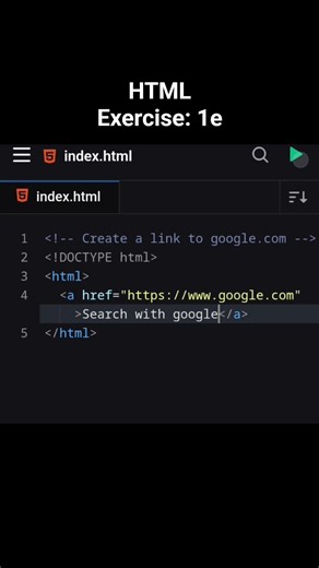Basics of HTML Exercise 1e#html #html5 #css #css3 #frontend
