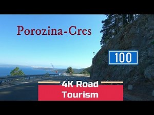 Driving Croatia: D100 Porozina - Cres - 4K scenic drive with wonderful sea views - exploring Cres