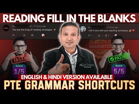 10 Leaked Grammar Tricks for PTE Reading Fill in Blanks | Edutrainex