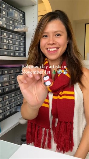 7.3K views · 274 reactions | Busting out all my festive polymer clay earrings, keychains, tictactoes & ornaments TOMORROW!  Who else is putting their tree up November 1st? ❄️ | Cutterglobe | Facebook