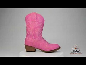 Silver Canyon Girls Children Monterey Western Cowboy Boot - Pink