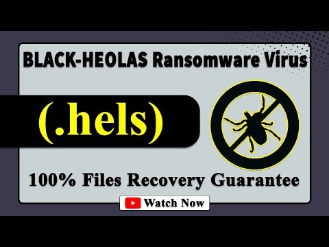 || SOLVED ✅🔘|| BLACK-HEOLAS (.hels) ransomware Virus - removal and Decryption