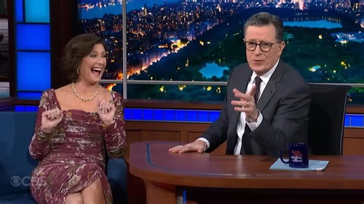 Colbert plays bizarre on-air practical joke on his own wife