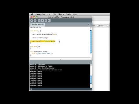 Processing (18 of 21): MIDI: Using the proMIDI Library
