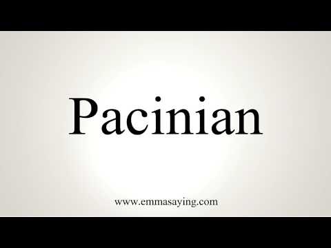 How To Pronounce Pacinian