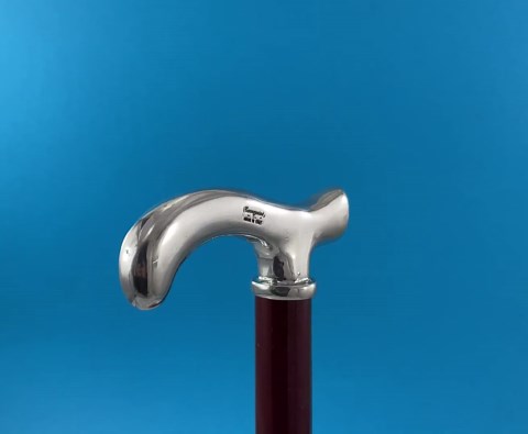 Italian Walking Stick – Personalized Handmade Cane – Solid Pewter Handle and Elegant Wooden Shaft – Perfect Luxury Gift,