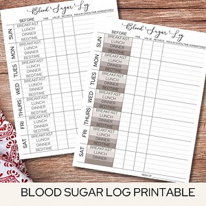 Blood Sugar Log, Gestational Diabetes Tracker, Type 2 Diabetes Log, Daily Health Journal, Diabetes Management Tool, Daily Tracker Printable - Etsy