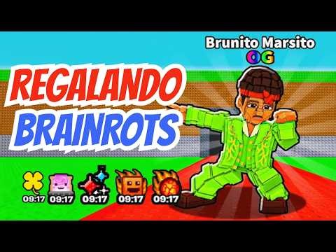 😱REGALANDO BRAINROTS ESCAPA DEL TSUNAMI/ROBA UN BRAINROTS😱