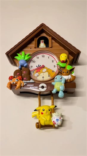 Alcremie Sundae | Dev on Instagram: "My vintage Seiko Pokémon clock!! 🥹 One of my prized possessions ♡ ♡ ♡ #pokemon #ポケモン"