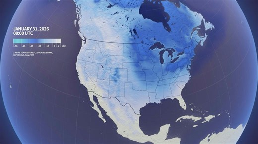 Animated map: Cold wave in the US