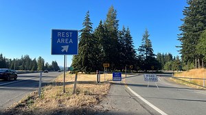 Smokey Point rest area on I-5 closed due to issues with homeless campers