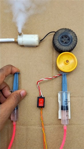 DC Motor Powered Fog Machine | Unique DIY Science Experiment with Water Pump #shorts #diy
