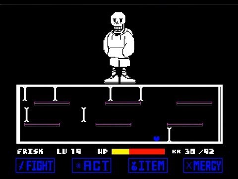Underswap Papyrus genocide battle![Demo,undertale fangame]