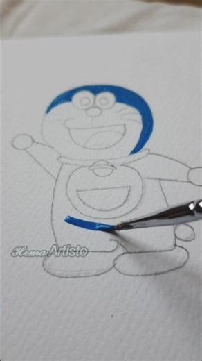 Cute Doraemon Painting ☺️😍 #art #trending #doraemon #cartoon #magicoart#shorts #diy #trending #video