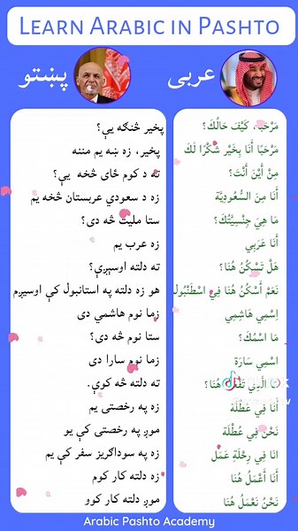 Arabic Pashto Academy on TikTok