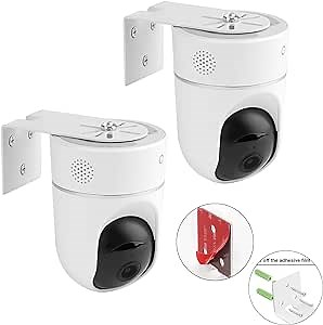 UYODM 2Pack Adhesive Metal Wall Mount Compatible with Eufy Security Solo Indoor Cam E220 & P24, No Drilling VHB Stick On or Screw Install, Two Ways Install Camera Mounting Bracket Get The Best View