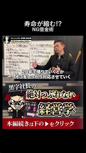 That debt is shortening the life of your company. "How to borrow money that you should never do" ...