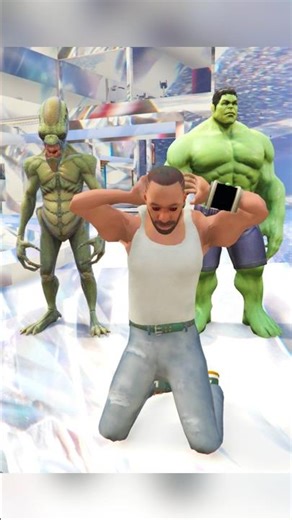 Hulk Becomes Franklin And Go To Moon Of Alien | Indian Bike Driving 3d | #viral #shorts