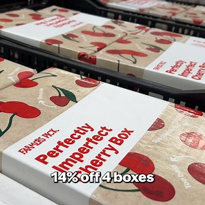 🍒 We’re on a mission to rescue 60,000 kilos of cherries!⁠ ⁠ These gems are rejected by supermarkets simply because they don’t meet unrealistic beauty standards — slightly blemished, misshapen, too small, or missing their stems. But they taste just as delicious!⁠ ⁠ Now, you can help us save them from being wasted! When you subscribe, you’ll have the chance to add a 2 kilo box of cherries for an exclusive subscriber price of only $26. Or, if you don't want a Farmers Pick produce subscription you 