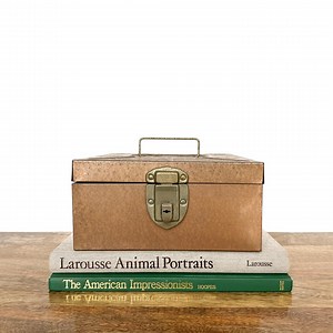 Vintage File Box | Brown Metal Lock Box | Office Storage, Supplies - Etsy Canada