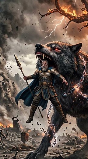 😱 Discover the terrifying legend of Fenrir, the beast destined to bring about Ragnarök.