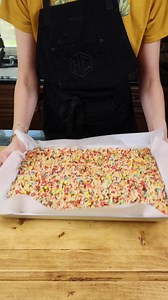 Fruity Pebble Krispie Treats are the best kind of marshmallow cereal treat! Ingredients - 9 cups Fruity Pebbles Cereal - 15 ounces mini marshmallows - 8 tablespoons unsalted butter - 1 teaspoon vanilla extract Products featured - Hybrid 8 QT Pot #fruitypebbles #ricecrispytreats #recipes #hexclad | HexClad