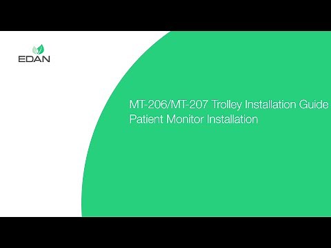 EDAN MT-206/MT-207 Trolley Installation Guide on Patient Monitors
