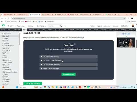 SQL TUTORIAL VIDEO