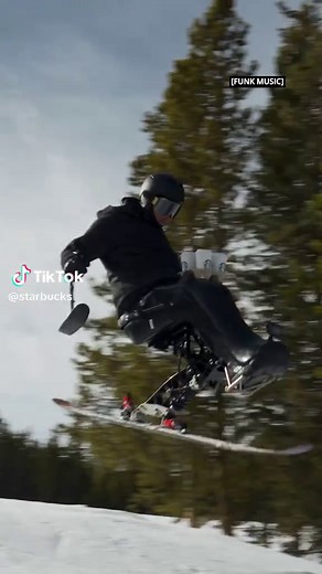 what a day for a sit-ski coffee run | summer berry starbucks